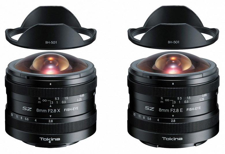 Представлены объективы Tokina SZ 8mm F2.8 X Fish-Eye и SZ 8mm F2.8 E Fish-Eye 