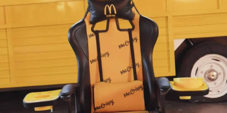 Представлено геймерское кресло McDonald's для любителей фастфуда