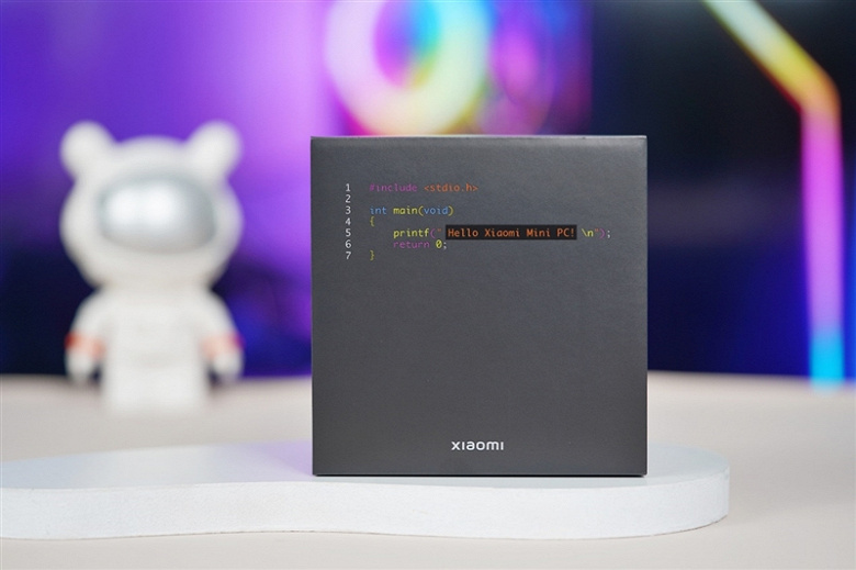 Code on the package, 20W consumption and 95 FPS in League of Legends. All features of Xiaomi Host Mini desktop PC
