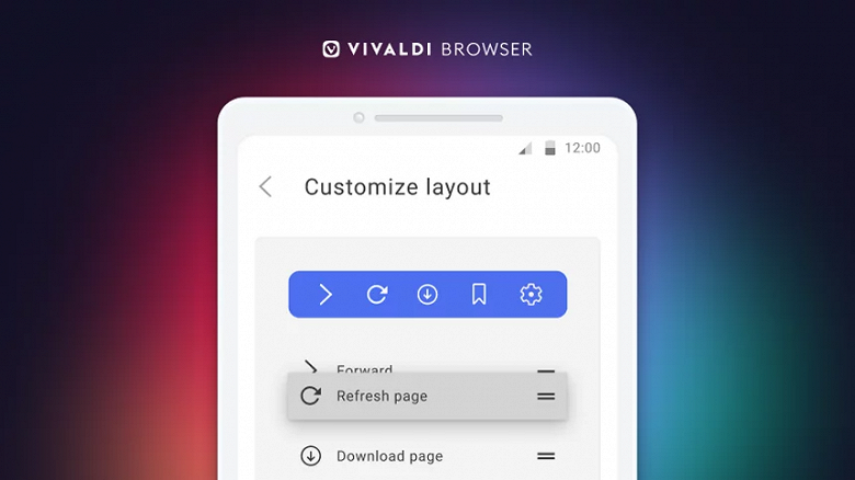 «Тонкая работа»: альтернативный браузер Vivaldi для Android получил редактируемую панель меню — и не только 