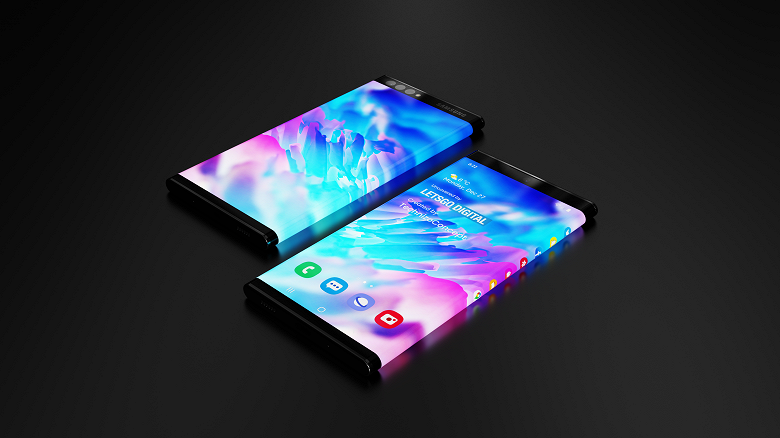 Экран, опоясывающий весь смартфон. Samsung продолжает работать над устройством, похожим на Xiaomi Mi Mix Alpha