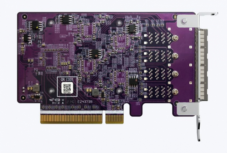 Карта расширения Qnap QXP-1600eS-A1164 обеспечивает подключение до 16 накопителей с интерфейсом SATA 6 Гбит/с