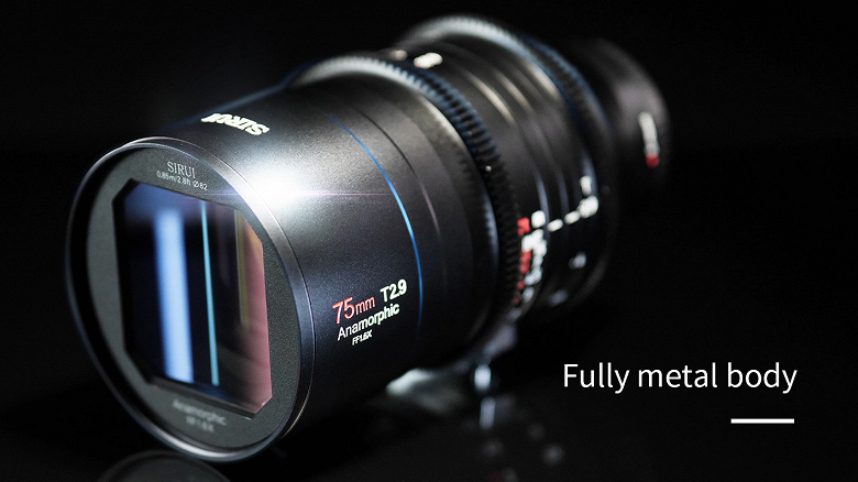 Анаморфотный объектив Sirui 75mm T2.9 будет доступен в вариантах с креплениями L, Sony E, Canon RF и Nikon Z