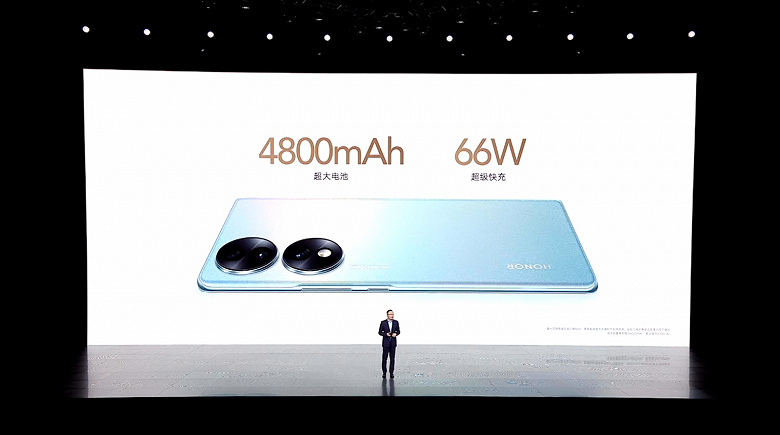4800 мА·ч, 66 Вт, новейший 54-мегапиксельный сенсор Sony IMX800, 256 ГБ флеш-памяти в базе, Magic UI 6.1 и никакой Snapdragon 7 Gen 1. Представлен Honor 70 5G