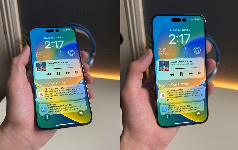 iPhone 14 Pro с двумя вырезами и предустановленной iOS 16 показали на живых фото
