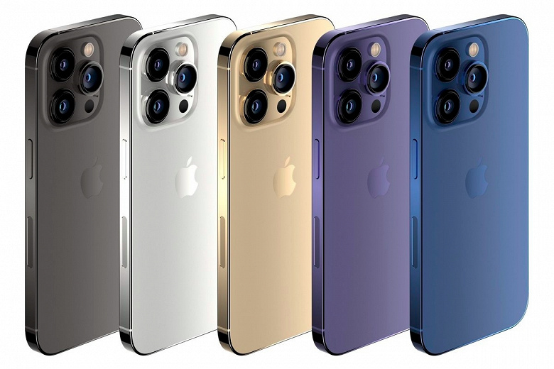 Все пять цветов iPhone 14 Pro, включая новый градиентный, показали на общем изображении 