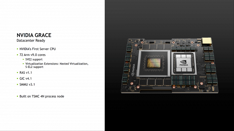 72-core processor with 68 PCIe 5.0 lanes. Nvidia reveals details on CPU Grace
