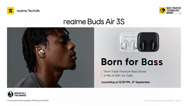 „Born for Bass“ – Realme Buds Air 3S Kopfhörer kommen morgen