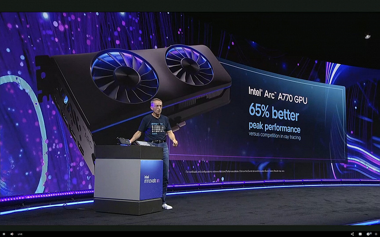 Intel, ну наконец-то. Компания полноценно представила свою флагманскую видеокарту Arc A770 и назвала её цену