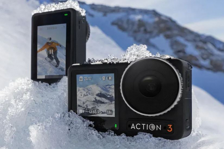 Videoaufnahme 4K 120 fps mit Stabilisierung und zwei Touchscreens. DJI Osmo Action 3 Action-Kamera vorgestellt