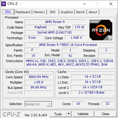 У Ryzen 9 7950X впереди может быть ещё много достижений. Процессор способен работать на частоте 6,5 ГГц у всех ядер