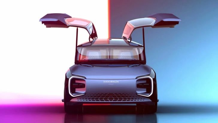 Volkswagen showed the concept of a futuristic unmanned electric vehicle for travel