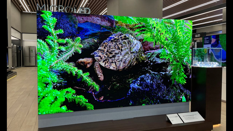 Дорого-богато. Samsung наконец начала производство первых 89-дюймовых телевизоров MicroLED с подложкой LTPS TFT и крошечными светодиодными чипами