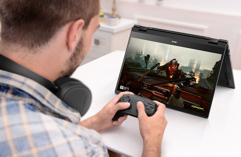 Игровой ноутбук со 144-герцевым экраном без дискретной видеокарты. Представлен Asus Chromebook Vibe CX55 Flip