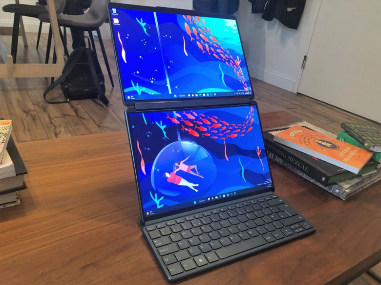Lenovo готовит ноутбук YogaBook 9i с двумя экранами и без встроенной клавиатуры за 2100 долларов