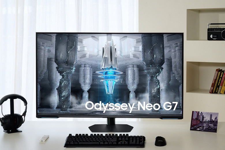 Никаких сверхширокоформатных изогнутых панелей. Samsung представила более классический игровой монитор Odyssey Neo G7 с Mini-LED
