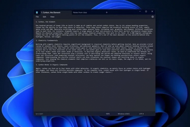 В Windows 11 тестируют вкладки в «Блокноте»