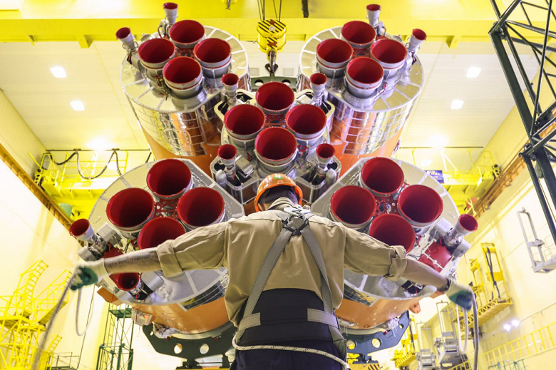 На Байконуре собрали ракету для запуска «Союза МС-23» к МКС