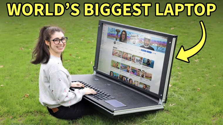 Энтузиасты создали гигантский 43-дюймовый ноутбук