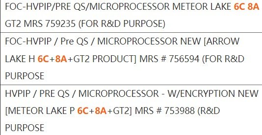 Такие процессоры Intel выйдут лишь примерно через год. В Сети засветился CPU Arrow Lake-H с шестью большими ядрами