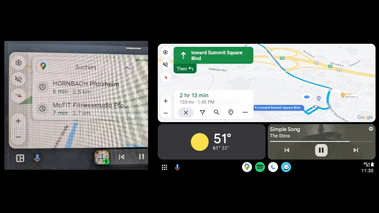 В «Google Картах» изменился интерфейс на Android Auto