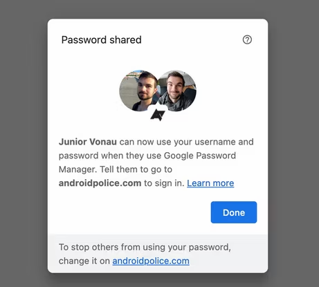 Google научила Chrome делиться паролями — для совместного использования аккаунтов