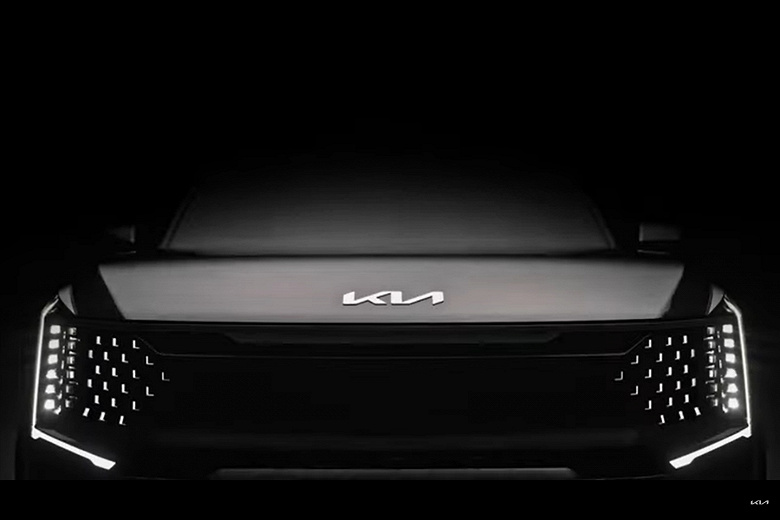 Kia показала большой 7-местный 400-сильный кроссовер EV9 на видео. У него необычные фары
