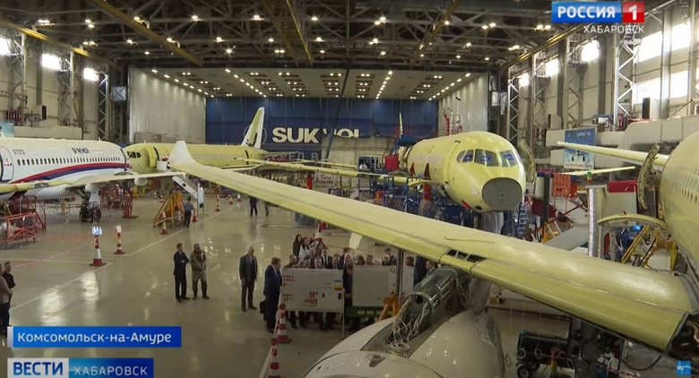 Первый серийный российский пассажирский самолёт SSJ New уже на этапе окончательной сборки