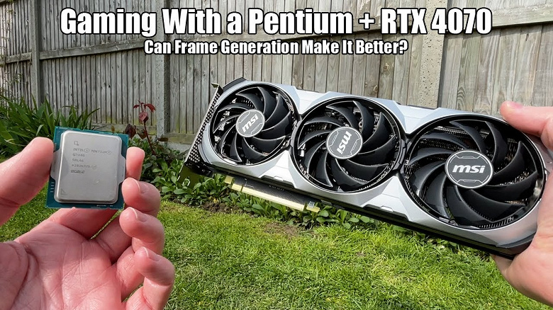 Что будет, если собрать ПК из 600-долларовой GeForce RTX 4070 и 90-долларового Pentium G7400. Эксперимент показал, насколько такой ПК хорош в играх