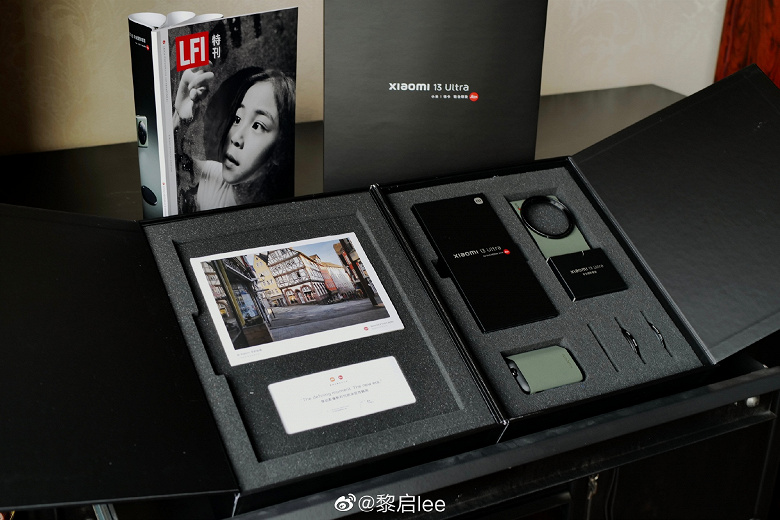 Зелёный Xiaomi 13 Ultra и специальный комплект для фотосъёмки показали вживую