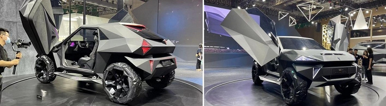 Двигатель V10, 6,8 л, 100% оригинальный дизайн и названия из таблицы Менделеева. Представлены брутальные внедорожники Karlmann King