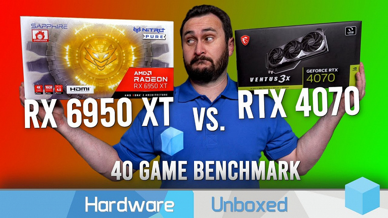 GeForce RTX 4070 против Radeon RX 6950 XT сравнили в 40 играх. Кто король ценового сегмента 600-700 долларов?