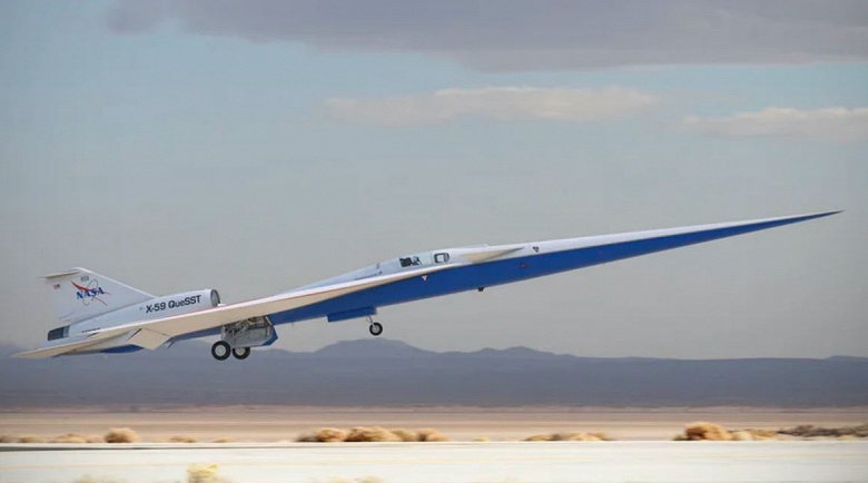 NASA: первый полет сверхзвукового пассажирского самолета X-59 с «тихим двигателем» состоится в США до конца 2023 года
