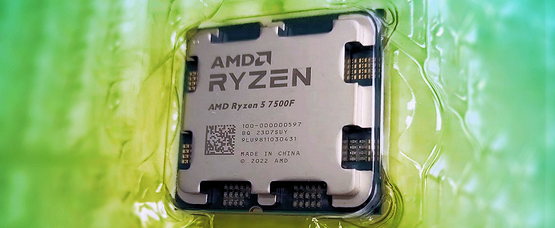 Самый дешёвый Ryzen 7000 в первом тесте выступает на уровне Ryzen 5 7600X. При этом Ryzen 5 7500F будет лишён iGPU
