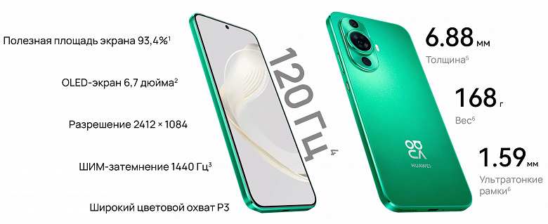 OLED, 120 Гц, селфи на 60 Мп с оптическим зумом, 100 Вт и сверхпрочное стекло Kunlun. Стартовали продажи Huawei Nova 11 и Nova 11 Pro в России