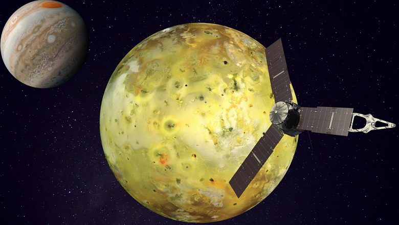 Телескопы «Джеймс Уэбб» и «Хаббл» помогут зонду NASA Juno изучать спутник Юпитера Ио