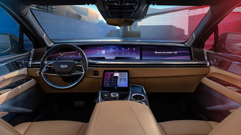 Представлен огромный Cadillac Escalade IQ: 5,7 метра длины, 760 л.с., 55-дюймовый экран перед водителем и «режим краба»