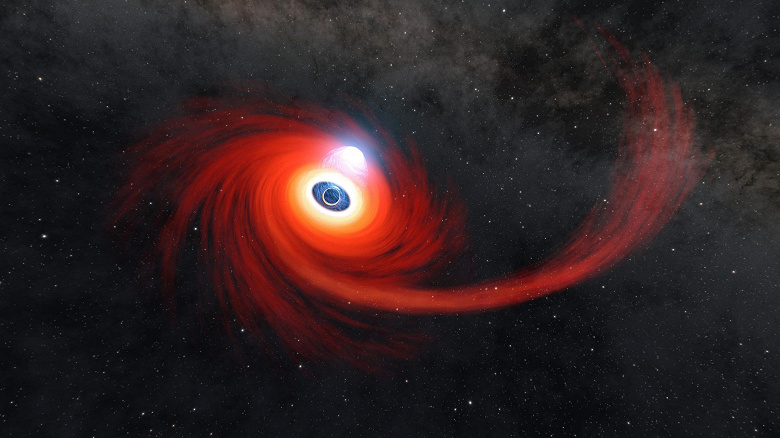 Маленькая чёрная дыра уничтожила звезду и устроила сверхмощный взрыв