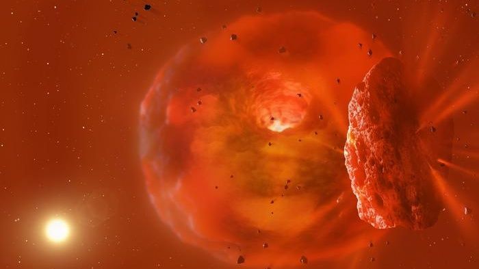 Учёные смогли объяснить таинственное потемнение звезды столкновением взрослых экзопланет