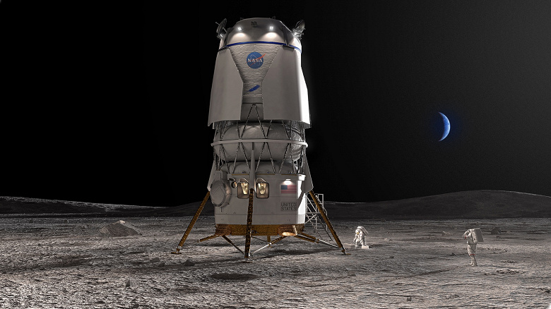 Гиганты космической индустрии Blue Origin и SpaceX устремили свои усилия на создание грузовых версий лунных аппаратов