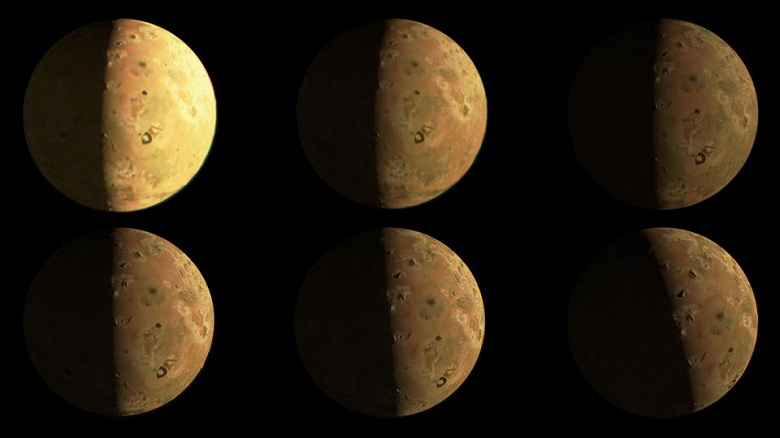 NASA Juno предоставила подробные изображения Ио с высоты всего 1500 километров