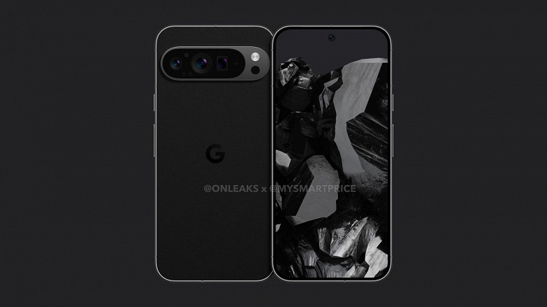 Flat screen, flat frame and new block camera. Published first renders Google Pixel 9 Pro