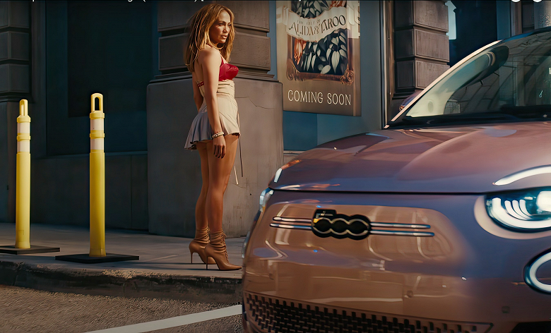 Дженнифер Лопес рекламирует Fiat 500e