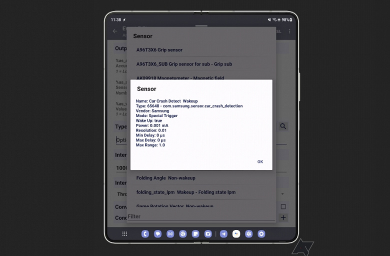 У Google &mdash; с 2019 года, у iPhone &mdash; с 2022 года, а у Samsung, возможно, только теперь. В смартфонах компании обнаружился датчик для обнаружения автомобильных аварий