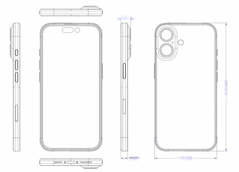 iPhone Drawings and quality images of iPhone 16 have appeared