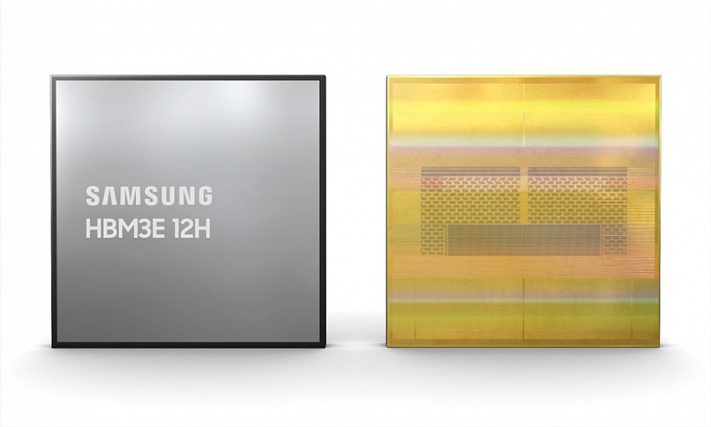 Samsung представила рекордно ёмкую память HBM3E 12H объёмом 36 ГБ на стек с пропускной способностью 1,28 ТБ/с