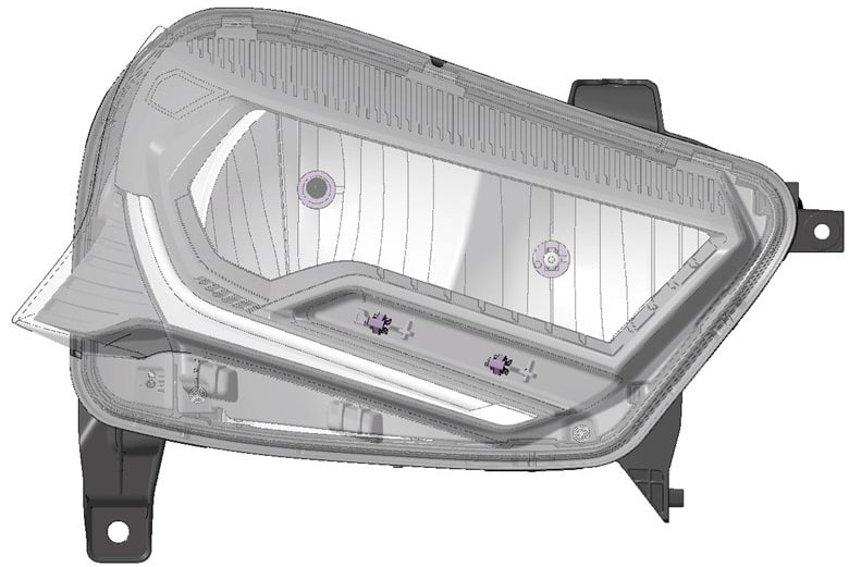 Замена Lada Granta получит галогеновый свет: появилось изображение блок-фары Lada Iskra