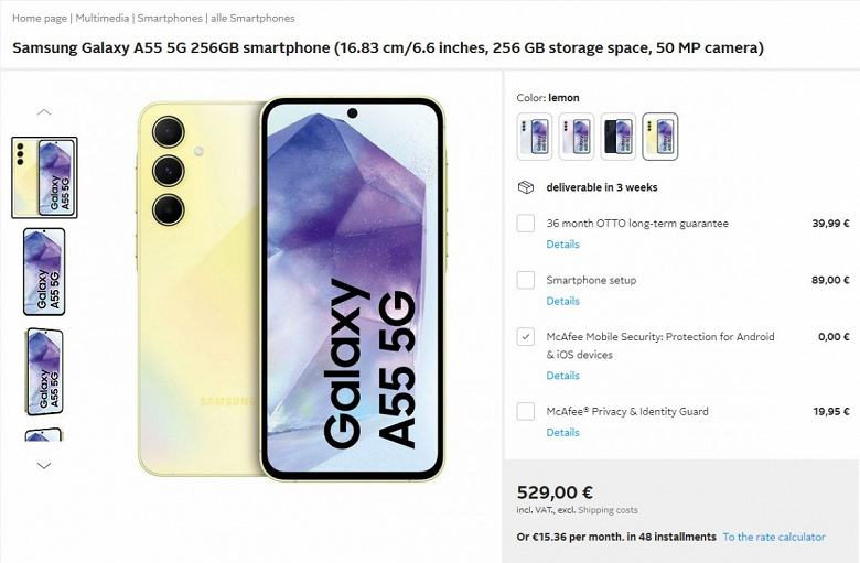 Экраны OLED 120 Гц, стекло Gorilla Glass Victus, защита IP67, 5000 мА·ч и пять лет обновлений. Новейшие Samsung Galaxy A55 и Galaxy A35 поступили в продажу в Европе