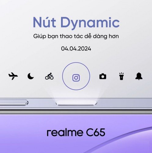Дизайн скопировали у Samsung, а кнопку Dynamic Button — у iPhone. Realme показала смартфон C65