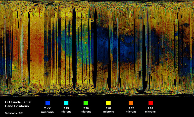Новое исследование выявило обилие воды и гидроксила на поверхности Луны Новое исследование выявило обилие воды и гидроксила на поверхности Луны